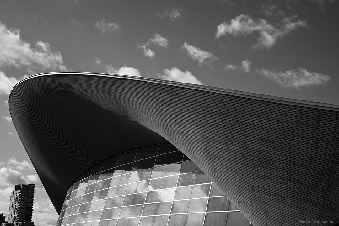The London Aquatics Centre at Queen Elizabeth Olympic Park. Aquatics GB Swimming Championships 2025. Movement photographer Simon Tomkinson.