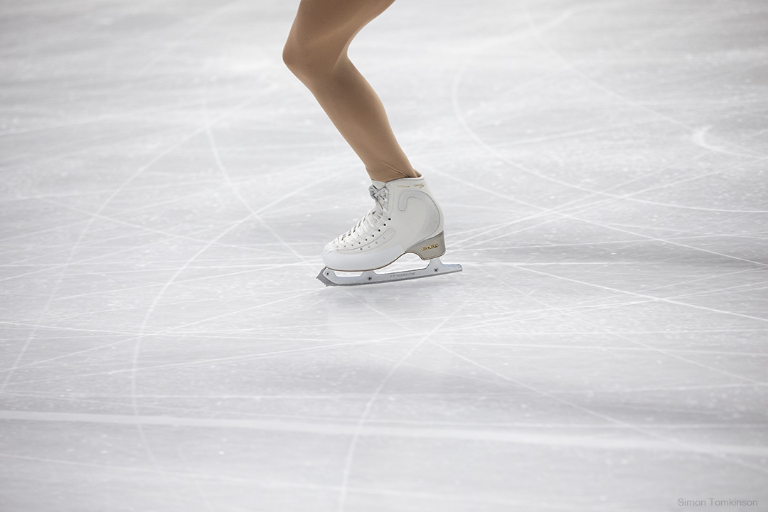 European Figure Skating Championships 2026. Women Free Skating. European Figure Skating Championships 2026. Women Free Skating - Iida Karhunen, Finland. By movement photographer Simon Tomkinson. ISU competition at Sheffield, UK.